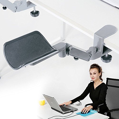 FUZADEL Ergonomic Arm Rest Rotating Mouse Arm Rest Mouse Pad Cradle Computer Hand Rest for Computer Table Arm Support Aluminum Alloy Mouse Pad Arm Wrist Rest Hand Shoulder Protect Mousepad