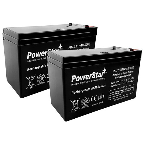 PowerStar- 2 Pack -9AH Replacement for APC Back-UPS XS1500 XS 1500 12V 7Ah Battery