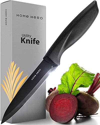 Utility Knife 5 Inches - Kitchen Utility Knife - Utility Kitchen Knife 5 Inches - Sharp Knife and Kitchen Utility Knives by Home Hero