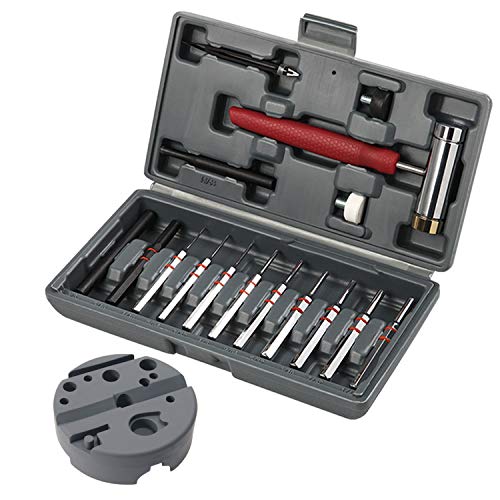W WIREGEAR Punch Set Gunsmith Punch Set Elite Gunsmithing Tool Made of Solid Material Including Steel Punch and Hammer with Bench Block Ideal for M1911 and Other Pistols for Gunsmithing Maintenance