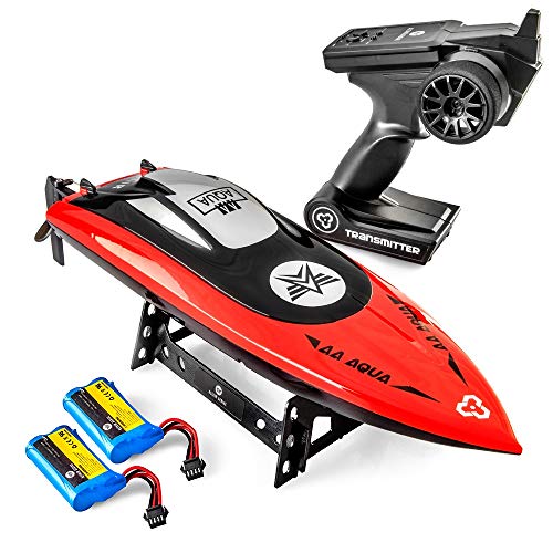 Altair AA102 RED RC Boat for Pools or Lakes [Ultra Fast Pro Caliber] Water Safety Propeller & Self Righting System | 2 Batteries Included | 30 km/h (Lincoln, NE Company)