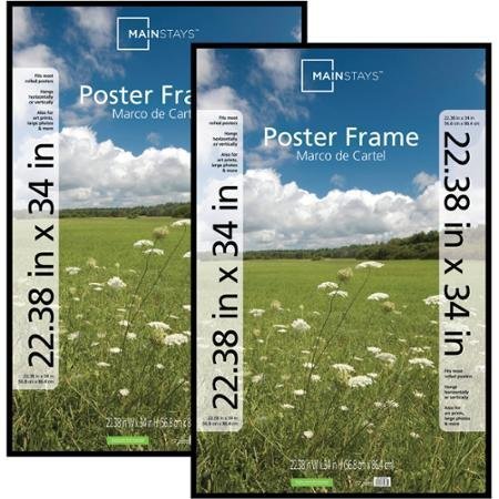Classic Styles Mainstays Decor 22x34 Basic Poster & Picture Frame, Black, Set of 2 by Mainstays Decor
