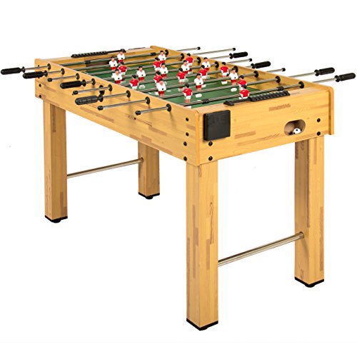 Best Choice Products 48-Inch Competition Sized Foosball Table w/ 2 Balls, 2 Cup Holders, Natural