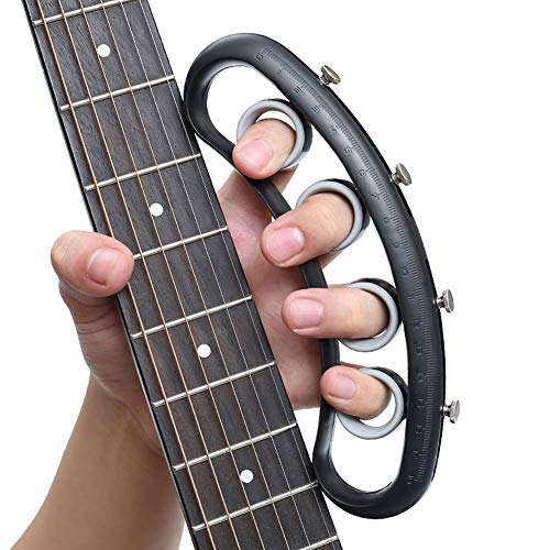 FOVERN1 Guitar Finger Expansion, Finger Sleeve Finger Force Span Practing Trainer TooL Training Bands for Guitar Bass Piano Finger Speed System Musical Instrument Accessories