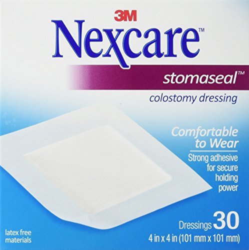 Nexcare Stomaseal Colostomy Dressing, 4in. x 4in. - 30 ea