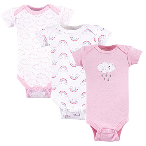 Luvable Friends Unisex Baby Cotton Preemie Bodysuits, Girl Cloud, Preemie