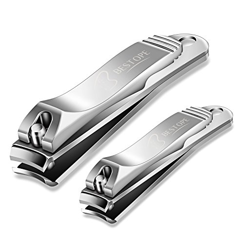 BESTOPE Nail Clipper Set Sharp Fingernail Clippers Toenail Clippers Nail Cutter Stainless Steel Sturdy Nail Trimmer for Men and Women