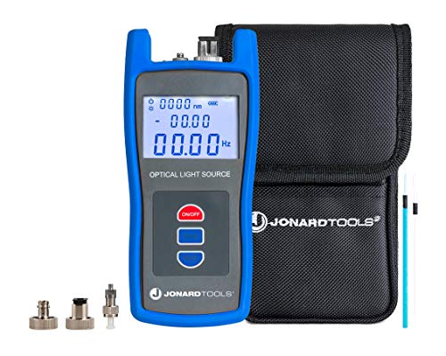 Jonard Tools FLS-50 Fiber Optic Light Source with Included FC/SC/LC (PC/UPC) Adapters for Single Mode Fiber Measurements