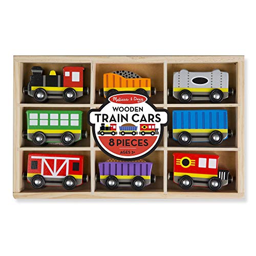 Melissa & Doug Wooden Train Cars