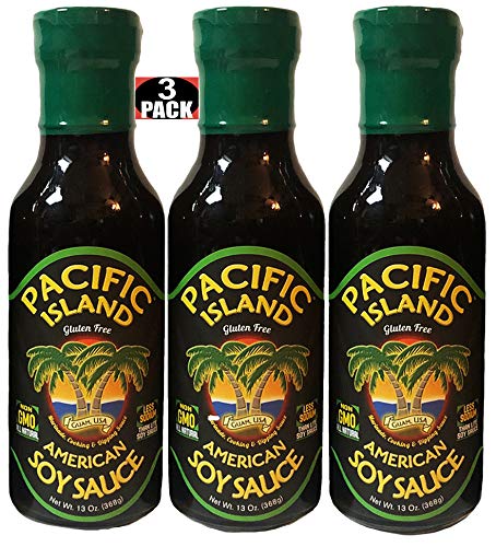 Pacific Island Soy Sauce, American, Fat-Free, Gluten-Free, No Sugars, Non-GMO, No Carbs, MSG-Free, No Corn Starch, No Corn Syrup, No Preservatives, Naturally Fermented, Lowest Sodium Real Soy Sauce