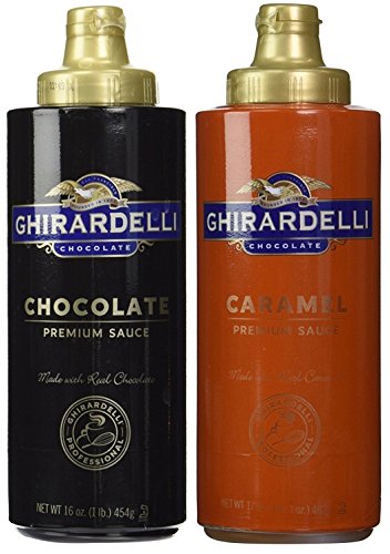 Ghirardelli Chocolate (16oz) & Caramel (17oz) Sauces in Squeeze Bottles