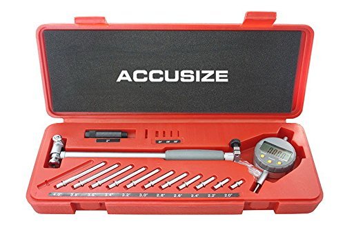 Accusize Industrial Tools 2-6 inch by 0.0005'' Digital Bore Gage, Stem Length 6'', Ee20-5274