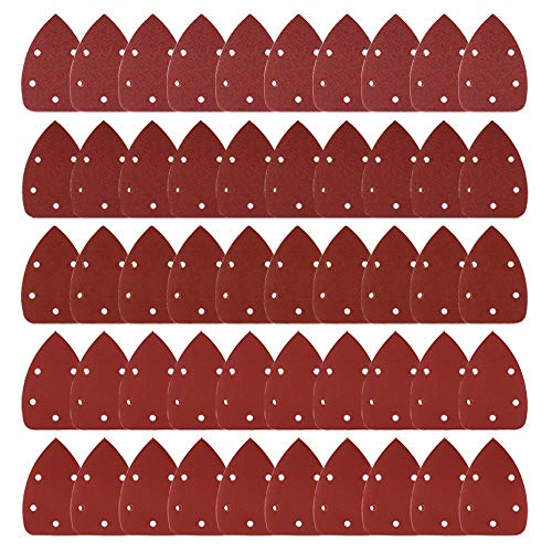 Coceca Mouse Detail Sander Sandpaper Sanding Paper Assorted 40 80 120 180 240 Grits (50pcs Mouse Sandpaper)