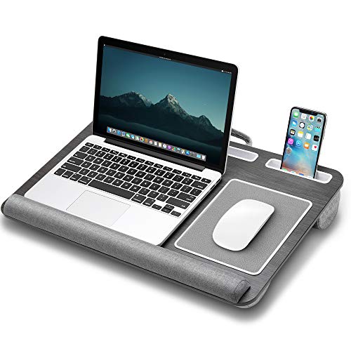 Gimars Home Office Lap Desk Fits up to 17 Inches Laptop with Cushion Wrist Rest, Mouse Pad, Tablet and Phone Holder