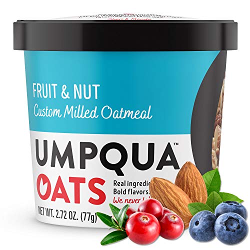 Umpqua Oats | All Natural, Premium Oatmeal Cups | No Mush, Custom Milled | Non-GMO (8 count) (Fruit & Nut)