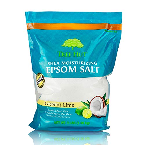 Tree Hut Shea Moisturizing Epsom Salt Coconut Lime, 3Ibs, Ultra Hydrating Epsom for Nourishing Essential Body Care