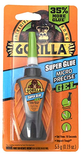 Gorilla Micro Precise Super Glue Gel, 5.5 gram, Clear, (Pack of 1)