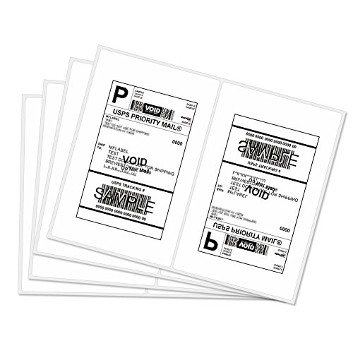 Half Sheet Laser & Inkjet - Rounded Corner Shipping Address Labels - 5-1/2' X 8-1/2' (200 Labels)