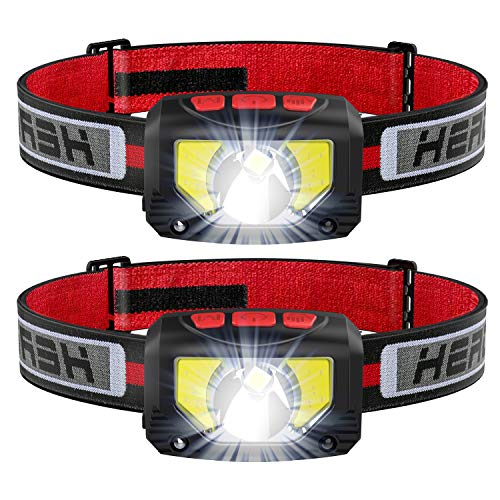 TINMIU Rechargeable LED Headlamp Flashlight, 2-PACK 1000 Lumen Super Bright Motion Sensor Head Lamp, IPX5 Waterproof, Bright White Cree Led & Red Light Perfect for Running, Camping, Hiking & More