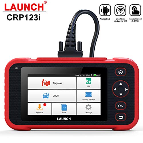 LAUNCH Full OBD2 Scanner - 4 Systems Code Reader Engine Transmission SRS ABS All OBD 2 Automotive Scanner, I/M Readiness Smog Check CAN Car Diagnostic Tool, Battery Voltage Check - Creader123i