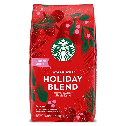 Starbucks Medium Roast Ground Coffee — Starbucks Holiday Blend — 100% Arabica — 1 bag (18 oz)