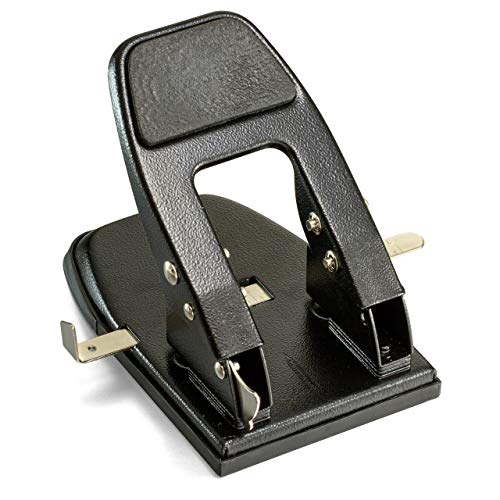 Officemate Heavy Duty 2-Hole Punch, Padded Handle, Black, 50-Sheet Capacity (90082), Model Number: OIC90082