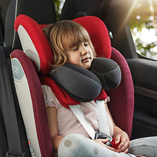 INFANZIA Kids Travel Neck Pillow, Head Neck and Chin Support, Child Size, Gray