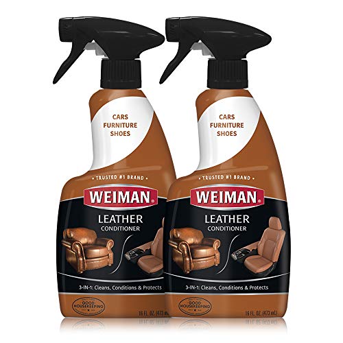 Weiman Leather Cleaner and Conditioner Non-Toxic Use on Your Couch Chair Purse Wallet Shoes Boots Saddle Belt Jacket Car Seat