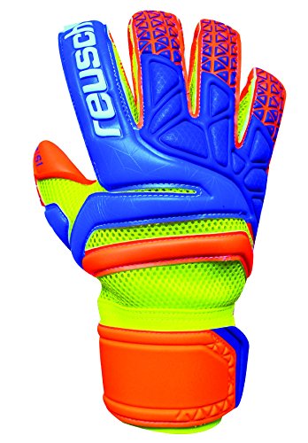 Reusch Soccer Prisma Prime S1 Evolution Finger Support Goalkeeper Gloves, Orange, Size 8