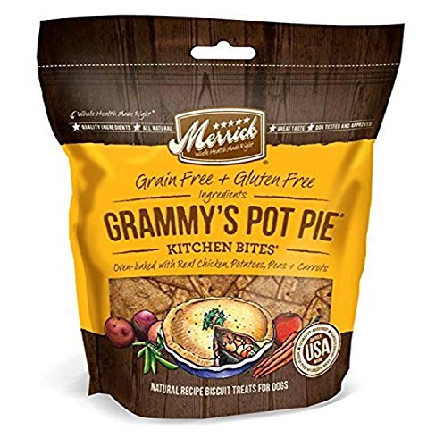 Merrick Kitchen Bites All Natural Grain Free Gluten Free Soft & Chewy Chews Dog Treats, 9 oz Pouch Grammy's Pot Pie
