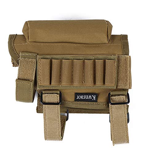 Rifle Cheek Riser,Tactical Rifle Cheek Rest with 7 Rifle Stocks Holder for 300 308 Winmag (Khaki).