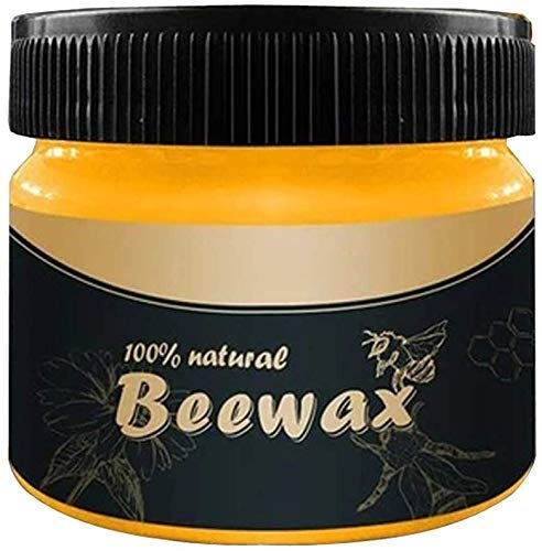 Wood Seasoning Beewax, Multipurpose Natural Wood Wax Traditional Beeswax Polish for Furniture, Floor, Tables, Chairs, Cabinets(1 Pack)