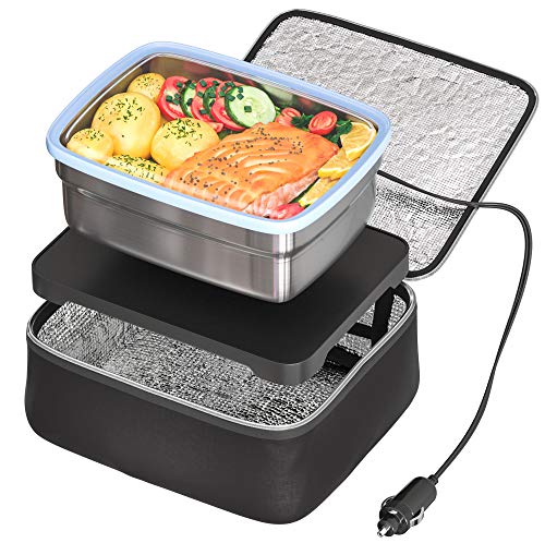 Skywin Road Portable Oven and Lunch Warmer - Personal Food Warmer for reheating meals in Car & Truck without an office microwave - 12V Car Charger