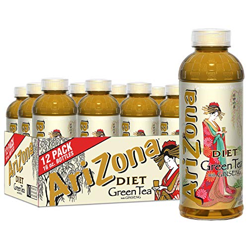 Arizona Premium Brewed Diet Green Tea, 16 Fl Oz (Pack of 12)