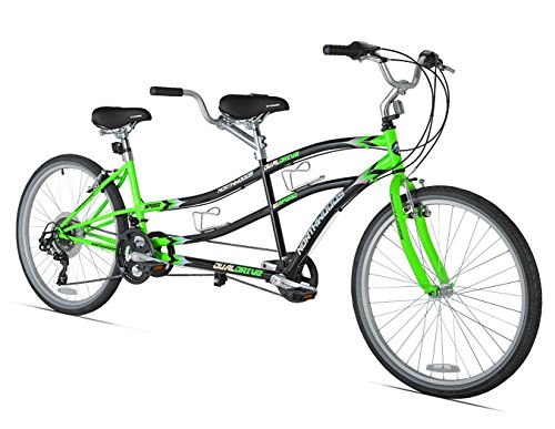 Northwoods Dual Drive Tandem Bike, 26-Inch, Green/Black