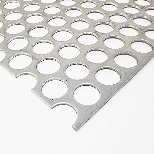 Online Metal Supply Aluminum Perforated Sheet, 1/16' x 24' x 36' (1/4' Holes, 5/16' Centers)