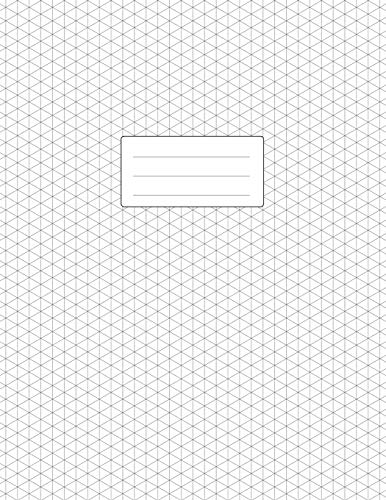 Isometric Graph Paper Notebook: Large Pad 8.5x11 | 110 Pages | Subtle Light Grey Grid | 1/4 Inch Equilateral Triangle | Softcover Book | For 3D Design, Technical Drawing, Artwork