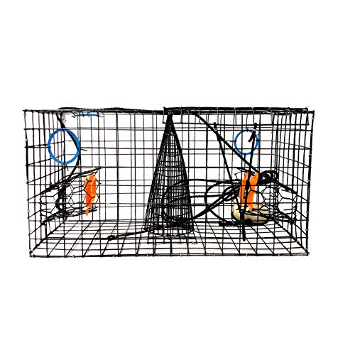 Joy Fish Maryland Blue Crab Pot Trap, PVC Coated Wire mesh, Heavy Duty, Two T.E.D. (Turtle Excluder Device), Two Escape Rings, Float, Rope, Ready for use,