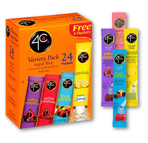 4C Powder Drink Mix | Singles Stix, On the Go | Refreshing Water Flavorings | 24 count (Variety Pack)