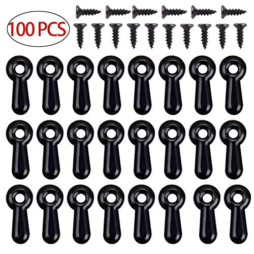 100 Pieces Frame Picture Turn Button and 100 Pieces Screws for Hanging Pictures, Photos, Drawing