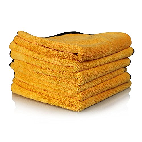 Chemical Guys MIC_507_06 Professional Grade Premium Microfiber Towel, Gold (16 in. x 24 in.) (Pack of 6)