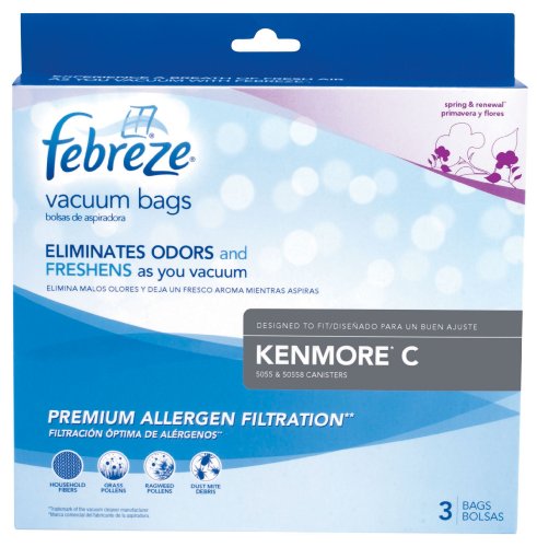 Kenmore C Febreze Vacuum Bags, 3 Pack, 21R51