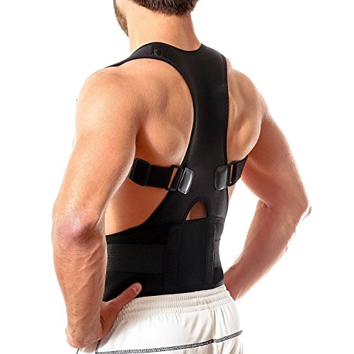 Back Brace Posture Corrector XL | Best Fully Adjustable Support Brace | Improves Posture and Provides Lumbar Support | For Lower and Upper Back Pain | Men and Women (Extra Large)