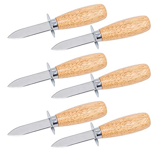 6PCS Oyster Shucking Knife Oyster Knife Oyster Shucker Oyster Opener Clam Seafood Shell Shucking Knife Opener for Scallops Shellfish