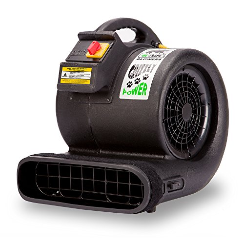 B-Air Grizzly GP-1 1 HP 3550 CFM Air Grizzly Mover Carpet Dryer Floor Fan for Water Damage Restoration and Pet Cage Dryer Black