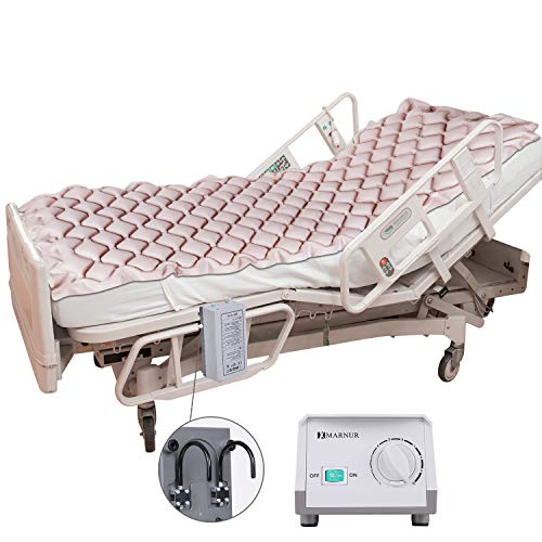 MARNUR Alternating Pressure Mattress Medical Air Mattress with Inflatable Pad & Electric Pump System for Ulcer Bedsore Prevention and Pressure Sore Treatment-Fits Standard Hospital Beds