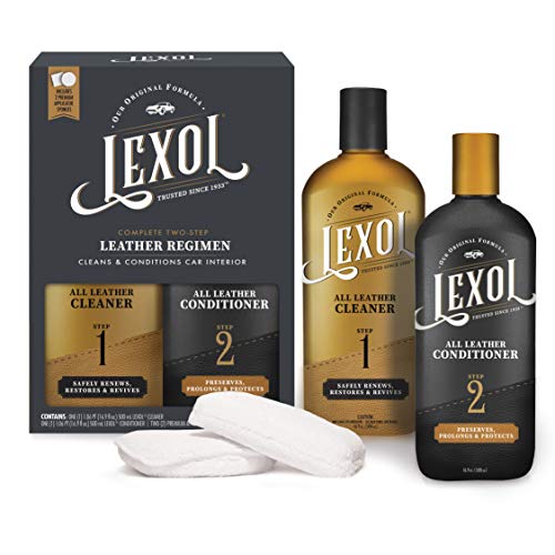 Lexol Leather Conditioner and Leather Cleaner, Use On Car Leather, Leather Apparel, Furniture, Shoes, Bags, and Accessories. Trusted Since 1933 - Lexol Complete Leather Care Kit, 16.9 oz Bottles