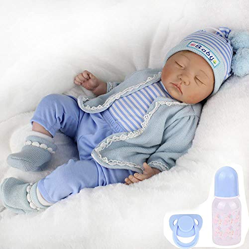CHAREX Sleeping Reborn Baby Dolls Boy, 22 Inches Realistic Weighted Baby Dolls Soft Vinly Body, Birthday for Kids