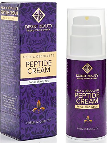 Neck Firming Cream, Anti Aging Moisturizer for Neck & Décolleté (3.38 oz / 100ml Large Bottle) | Advanced Stem Cell + Collagen Formula For Tightening & Lifting Sagging Skin | by Desert Beauty
