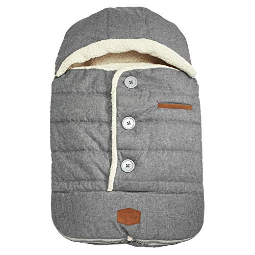 JJ Cole - Urban Bundleme, Canopy Style Bunting Bag to Protect Baby from Cold & Winter Weather in Car Seats & Strollers, Graphite, Infant